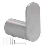 porte serviettes moderne aluminium argenté finition brossée fixations vis minimaliste