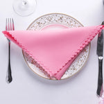 serviette table polyester unie bordure dentelle classique mariage décoration restaurant