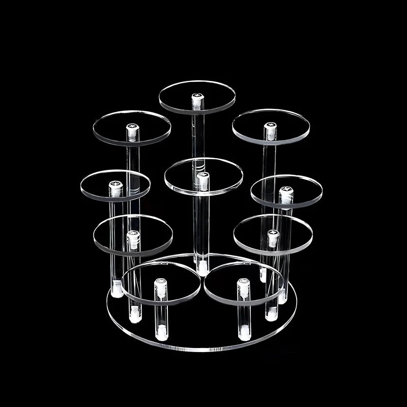présentoir transparent moderne adhésif support rond supports circulaires figurines bouteilles vernis