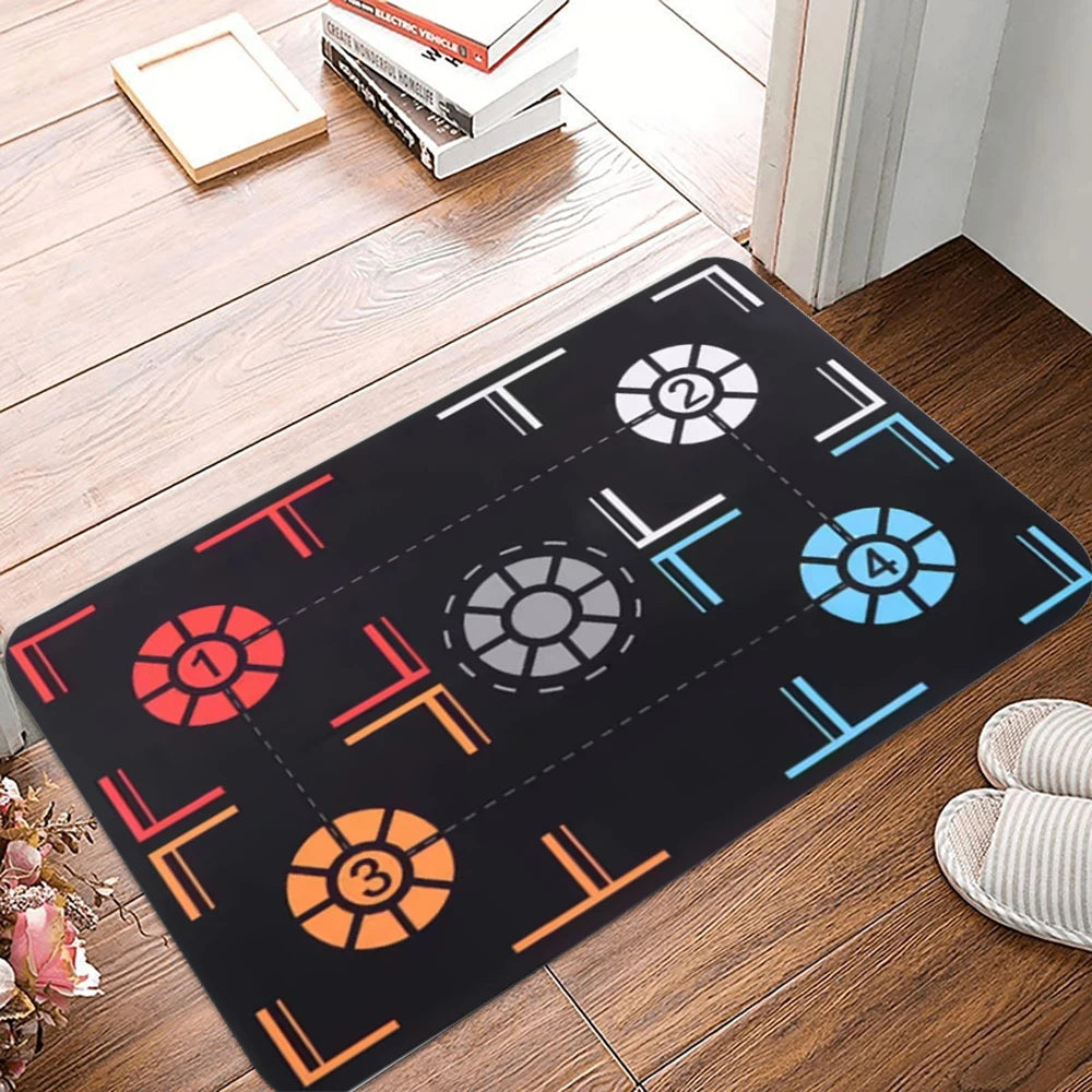 tapis sol extérieur moderne résistant rides terrain basket ball couleurs vives graphique 30x50cm 40x60cm