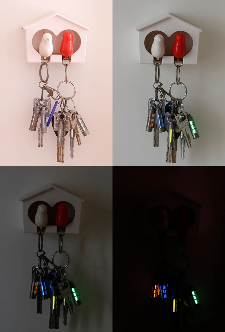 marqueur lumineux auto lumineux moderne compact anneau métallique bleu rouge violet jaune gris vertical