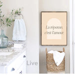 Œuvre en noir et blanc sur toile résistante à l'humidité