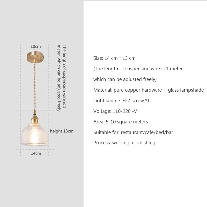 lampe suspendue transparente vintage ampoule E27 câble torsadé motifs géométriques chambre salon étude