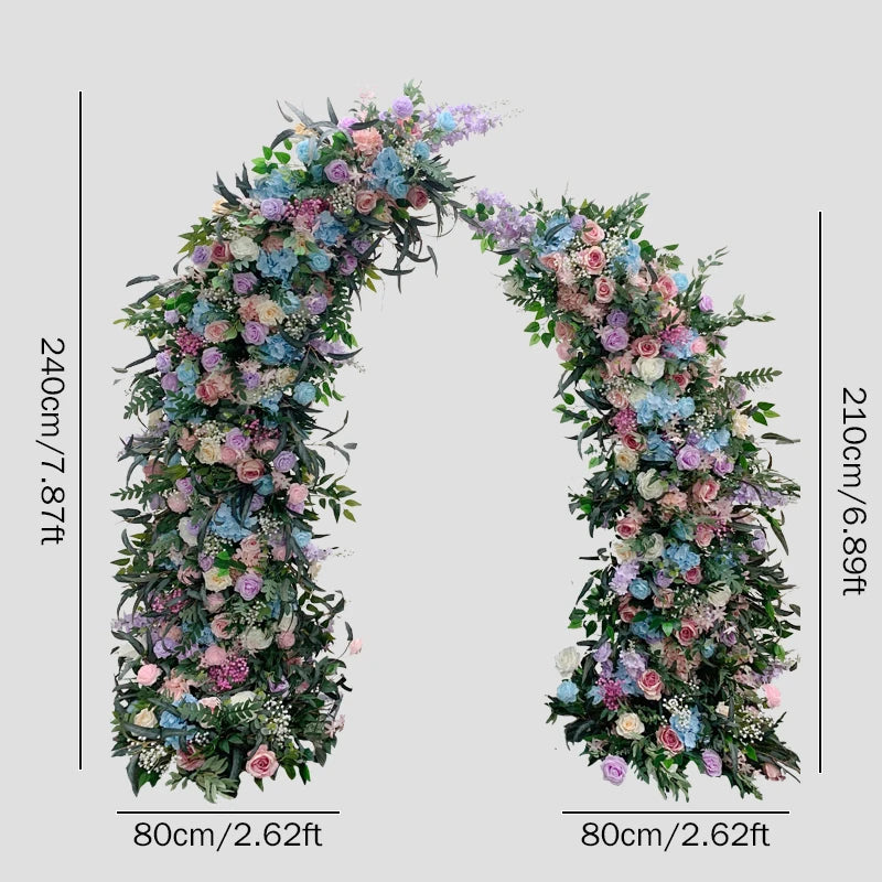 arche decorative fleurs artificielles blanc feuillage vert decoration mariage anniversaire exterieur classique eventos partys