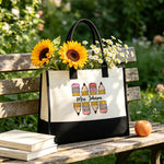 sac main moderne toile crayons colorés textes enseignants blanc noir retour école fête