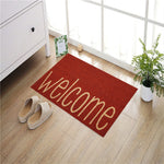 tapis d'entrée rouge welcome extérieur intérieur antidérapant moderne simple sol salle bain cuisine