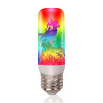 ampoule led effet flamme blanc jaune rouge vert bleu culot e27 moderne décoration festive