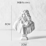 bustes sculptés resine blanc details fins antique figures grecques decor