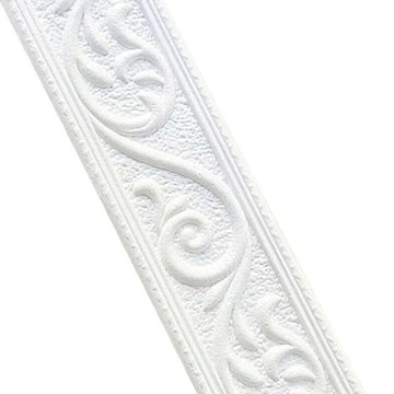 sticker autocollant floral classique blanc noir mural adhésif ornement decoratifintérieur
