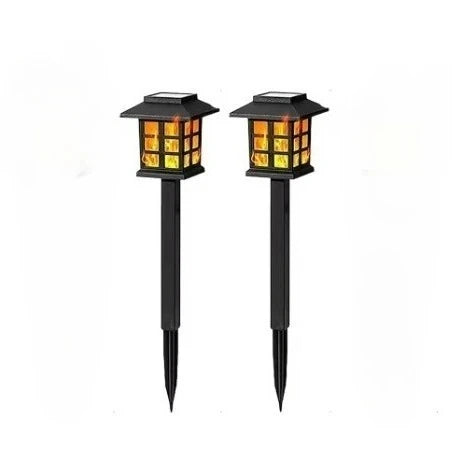 lampe solaire étanche extérieure noire moderne transparente piquet 9cm 36cm led jardin