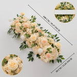 guirlande florale artificielle moderne décoration mariage anniversaire fête extérieure roses blanches vertes