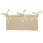 sac rangement lit bébé toile coton beige rose gris jaune simple rustique