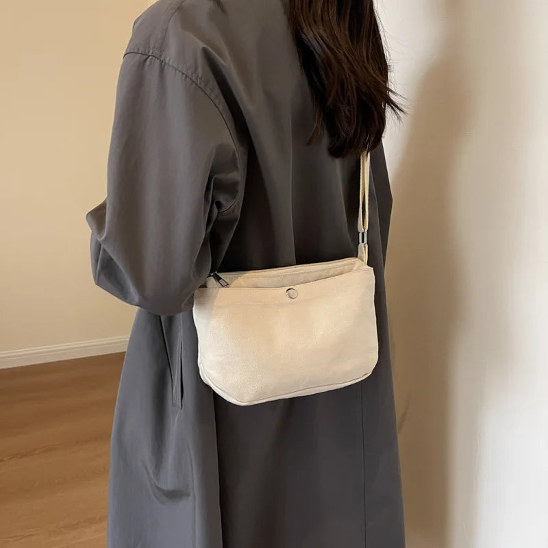 sac bandoulière toile vintage unisexe beige casual fermeture éclair sac messager sac shopping sac