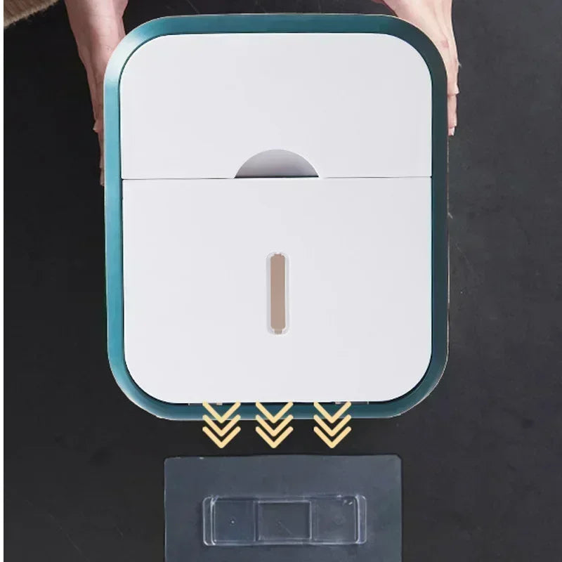 distributeur papier toilette moderne minimaliste adhésif blanc vert grille rétro