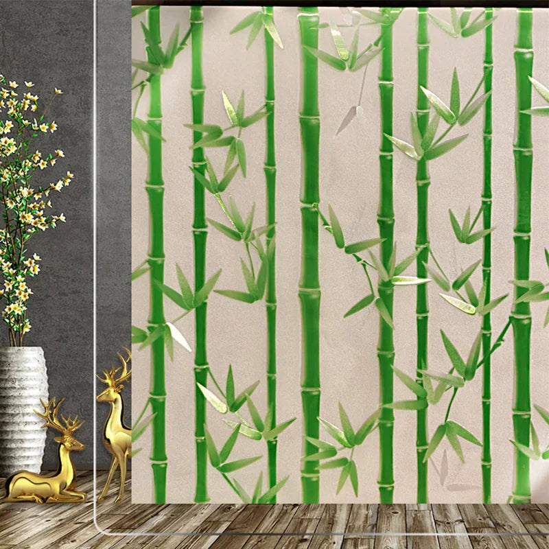 rideau bambou vert blanc moderne semi transparent fenêtre isolation uv decoration