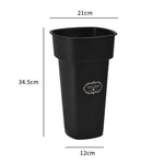 Cache pot moderne gris noir blanc motif floral adhésif fleurs artificielles taille différente