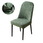 housse chaise extensible jacquard gris moderne fauteuil salle manger banquet