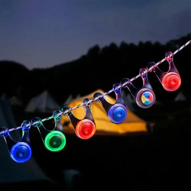 guirlande lumineuse décorative transparente multicolore extérieure leds festives camping pêche rassemblements familiaux