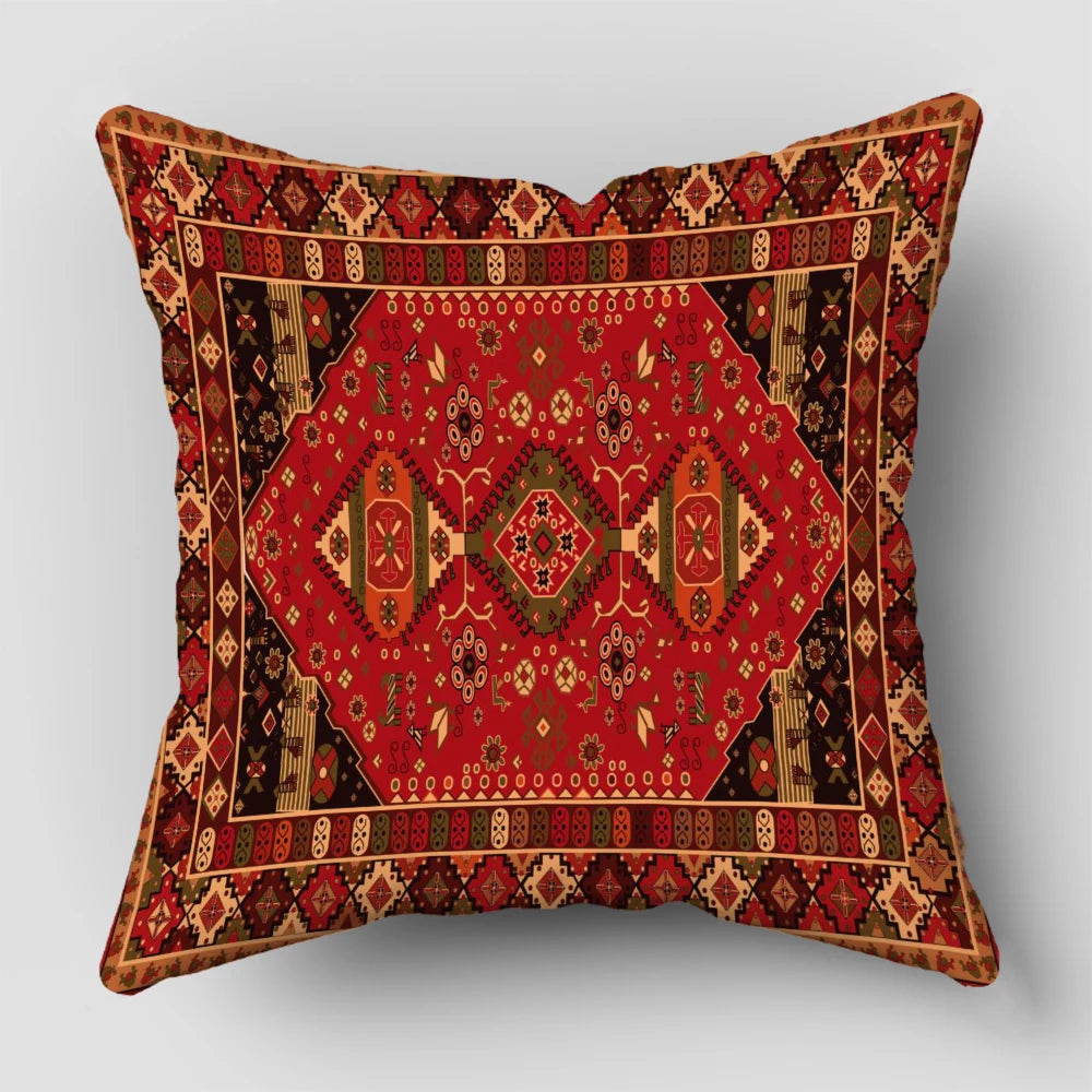 taies d'oreiller motif ethnique couleurs vives traditionnel décoratif maison voiture 45x45cm