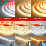 Ruban lumineux LED 220V blanc chaud 3000K