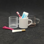 miniatures tasses silicone transparentes blanches rouges accessoires décoration maison poupée simples modernes