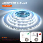 ruban led 120 leds ac 220v 3000k 4000k 6000k blanc naturel moderne adhésif