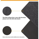 tapis protection moderne noir 44x30cm polyester adhésif isolation thermique résistant chaleur