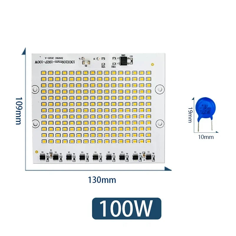 ampoule led 10w 20w 30w 50w 100w smd2835 blanc chaud froid éclairage exterieur projecteur