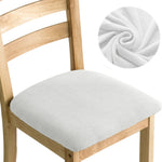 housse chaise moderne rayées diagonales élasthanne polyester beige sécurisée liens