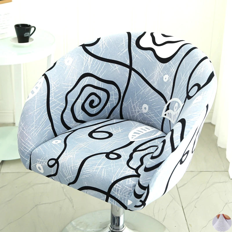 housse chaise extensible motif floral moderne fauteuil salle manger décor maison élastique
