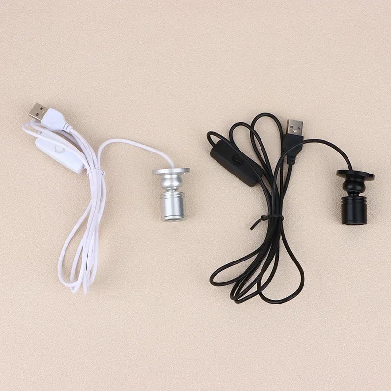 projecteur led usb mini adhésif rotatif angle câble switch 5v bijoux étagère moderne compact