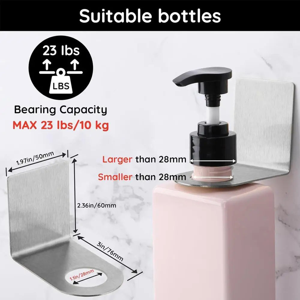 distributeur savon liquide mural transparent bleu rose pâle moderne adhésif imperméable taille réglable