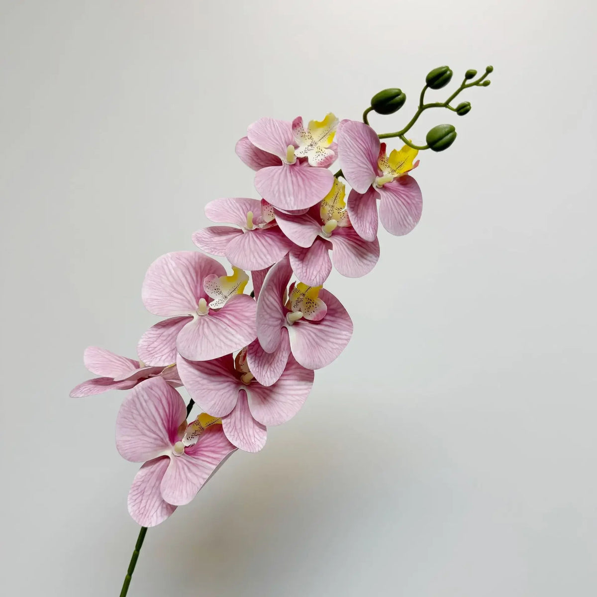 décoration intérieure vase orchidées artificielles fleurs douces feuilles vertes moderne élégant rose blanc violet