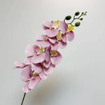 décoration intérieure vase orchidées artificielles fleurs douces feuilles vertes moderne élégant rose blanc violet