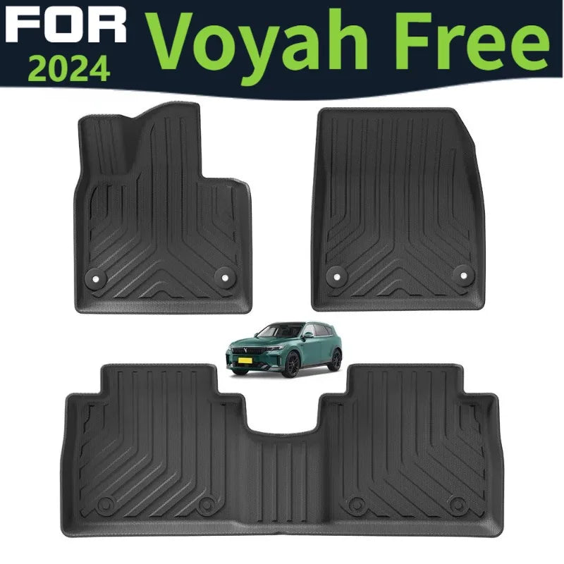 tapis sol voiture noir rayures diagonales moderne waterproof fibre synthétique protection toutes saisons