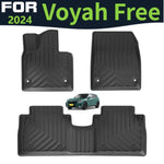 tapis sol voiture noir rayures diagonales moderne waterproof fibre synthétique protection toutes saisons