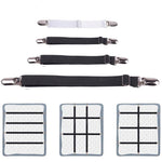 accessoires vêtements clips métalliques suspendants élastiques tissu uni blanc noir classiques utilitaires