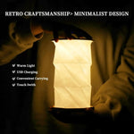lampe pliable rotative blanc origami minimaliste base octogonale veilleuse ambiance recharge usb tactile