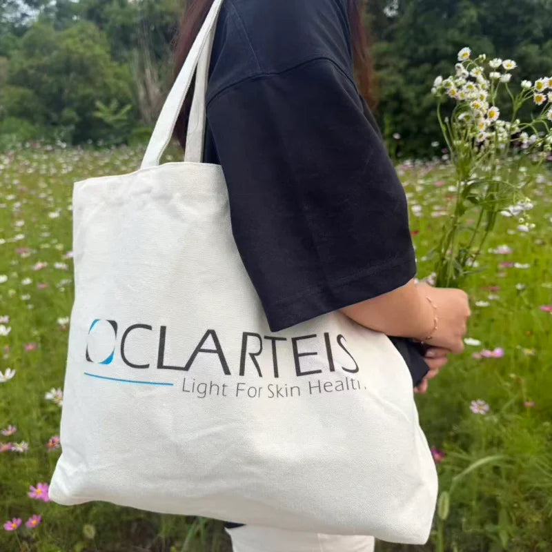 sac shopping réutilisable toile coton imprimé lettres blanc décontracté personalize possible