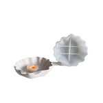 assiettes decoratives coquillage blanc nervures silicone plateaux compartiments bougie naturellements