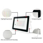 projecteur led rgb noir blanc moderne ip68 waterproof télécommande mise valeur