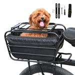 panier vélo métallique noir sacoche tissu accessoires montage rustique utilitaire commuting touring chien poodle