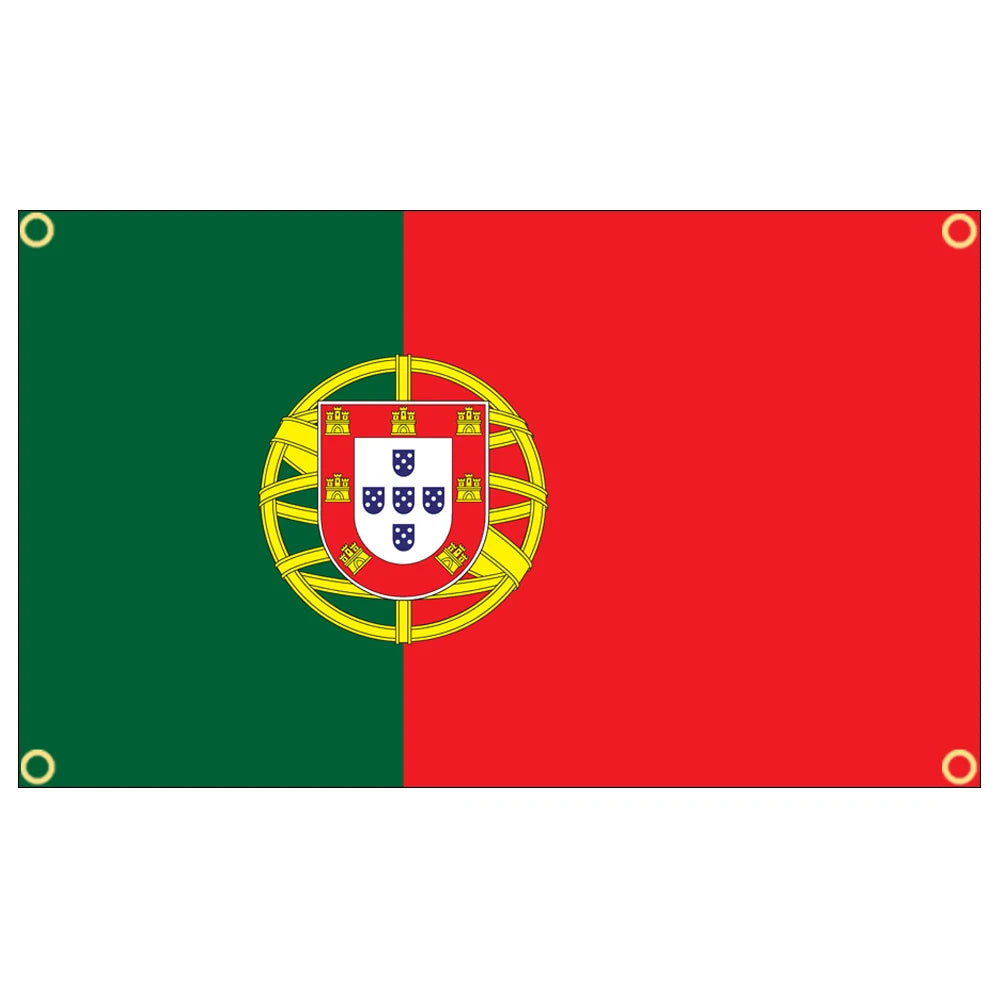 drapeau portugal super tex polyester vert rouge emblème classique décoration 120x180cm