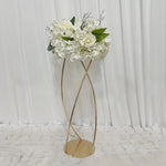 support floral métal or structure géométrique moderne 80cm 60cm decoration table fleurs artificielles