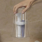 porte brosses dents dentifrice transparent gris minimaliste rayures cannellees travel toothbrush holders