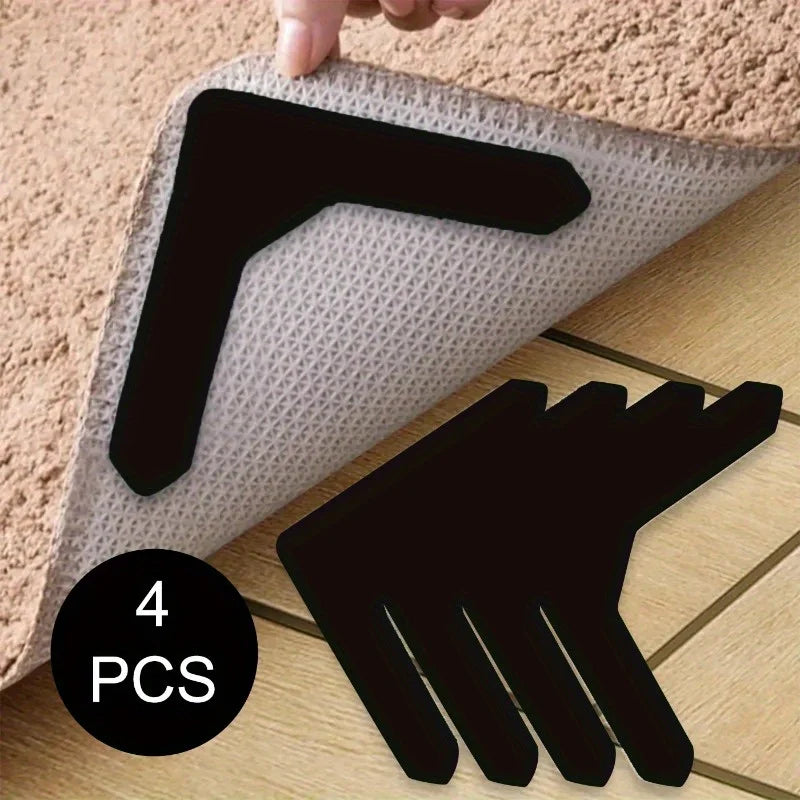 tapis beige clair texture tissée moderne stickers adhésifs noirs adhésifs durable anti perçage salon