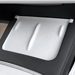 pad charge sans fil blanc adhésif moderne logo charge central voiture