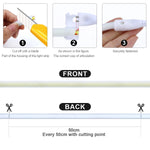 Ruban lumineux LED blanc moderne interrupteur tactile clips fixation transformateur d’éclairage EU US plug