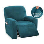 housses fauteuil velours stretch antidérapantes poche élastiques moderne gris bleu marine Bordeaux