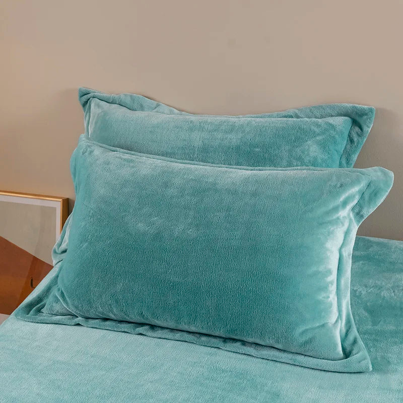 taies d'oreiller velours gris moderne 300 fils qualité supérieure opaques maison hiver